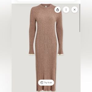 Varley Axel Rib Knit Midi Dress